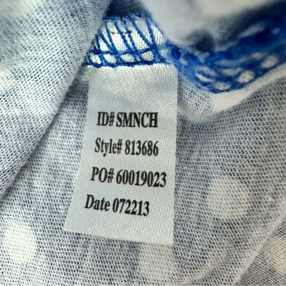 Ralph Lauren Pajama Women's‎ L Cotton Polka Dot Blue Sleep Shirt button up - Picture 8 of 8